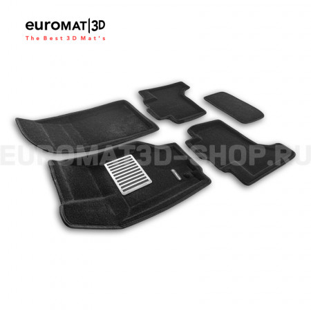 Текстильные 3D коврики Euromat3D Lux в салон для Jeep Grand Cherokee (2006-2010) № EM3D-002761