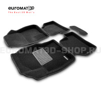 Текстильные 3D коврики Euromat3D Business в салон для Ford Focus 2 (2005-2011) № EMC3D-002214