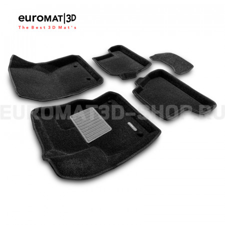 Текстильные 3D коврики Euromat3D Business в салон для Ford Focus 3 (2011-2021) № EMC3D-002207