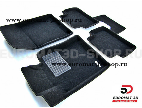 Текстильные 3D коврики Euromat3D Business в салон для Honda Accord (2008-2012) № EMC3D-002601