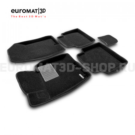 Текстильные 3D коврики Euromat3D Business в салон для Hyundai i40 (2011-2016) № EMC3D-002912