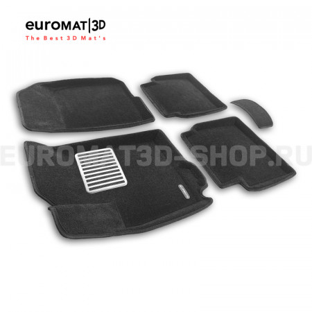 Текстильные 3D коврики Euromat3D Lux в салон для Chevrolet Aveo (2006-2012) № EM3D-001511