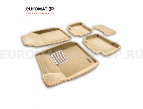 Текстильные 3D коврики Euromat3D Lux в салон для Renault Latitude (2010-) № EM3D-003718T Бежевые Текстильные 3D коврики Euromat3D Lux в салон для Renault Latitude (2010-) № EM3D-003718T Бежевые
