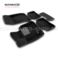 Текстильные 3D коврики Euromat3D Business в салон для Mercedes CLS-Class (W218) (2011-2017) № EMC3D-003505