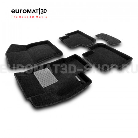 Текстильные 3D коврики Euromat3D Business в салон для Volkswagen Tiguan (2017-2024) (Укороченная) № EMC3D-005420
