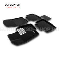 Текстильные 3D коврики Euromat3D Lux в салон для Mercedes GLE-Class (W167) (2019-) № EM3D-003509