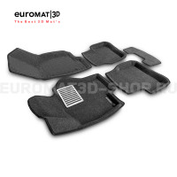Текстильные 3D коврики Euromat3D Lux в салон для Volkswagen Passat CC (2009-) № EM3D-005412G Серые