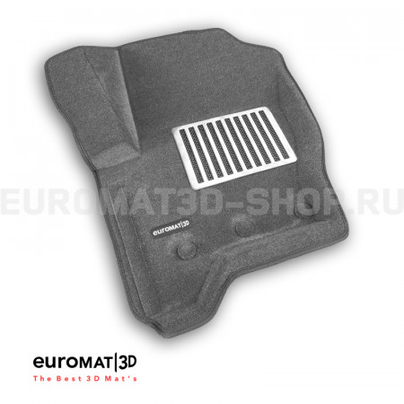 Текстильные 3D Коврики Euromat3D Lux cалон для Land Rover Discovery IV (2010-2016) № EM3D-003100G Серые