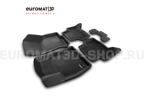 3D коврики Euromat3D EVA в салон для Volkswagen Golf 7 (2013-2019) № EM3DEVA-004507