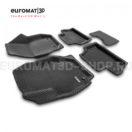 3D коврики Euromat3D EVA в салон для Volvo XC 60 (2008-2017) № EM3DEVA-005505
