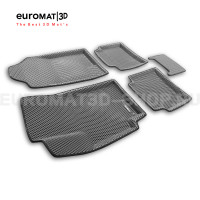 3D коврики Euromat3D EVA в салон для Kia Rio (2017-) № EM3DEVA-002931G Серые