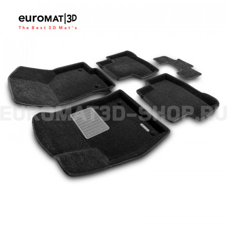 Текстильные 3D коврики Euromat3D Business в салон для Volkswagen Taos (2021-) № EMC3D-004501
