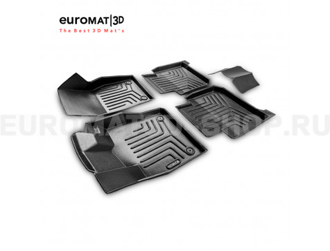 3D коврики Euromat3D Liner в салон для Skoda Kodiaq (2017-2024) № EM3DLI-004512