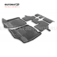Текстильные 3D коврики Euromat3D Business в салон для Nissan Pathfinder (R52) (2014-) № EMС3D-003723G Серые