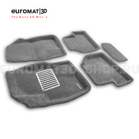 Текстильные 3D коврики Euromat3D Lux в салон для Ford Focus 2 (2005-2011) № EM3D-002214G Серые