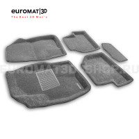 Текстильные 3D коврики Euromat3D Business в салон для Ford Focus 2 (2005-2011) № EMC3D-002214G Серые