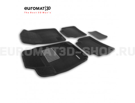 Текстильные 3D коврики Euromat3D Business в салон для Москвич 3 (2022-) № EMC3D-000010