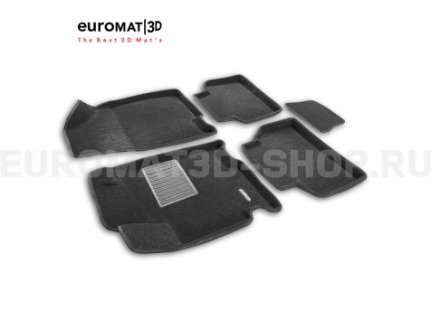 Текстильные 3D коврики Euromat3D Business в салон для Москвич 6 (2023-) № EMC3D-000012