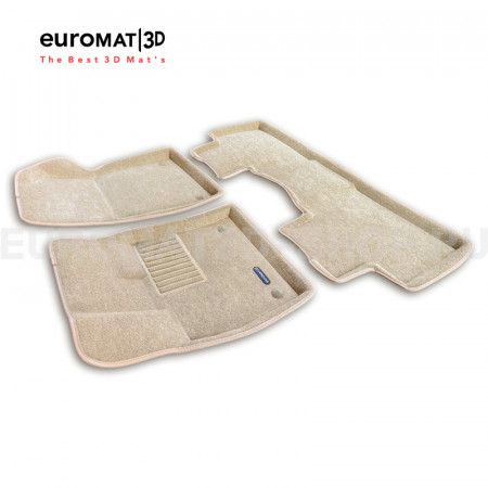 Текстильные 3D коврики Euromat3D Business в салон для Geely Atlas (2024-) № EMC3D-001414T Бежевые