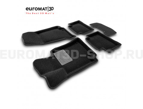Текстильные 3D коврики Euromat3D Premium в салон для Mercedes AMG GT (2017-) № EMPR3D-003519